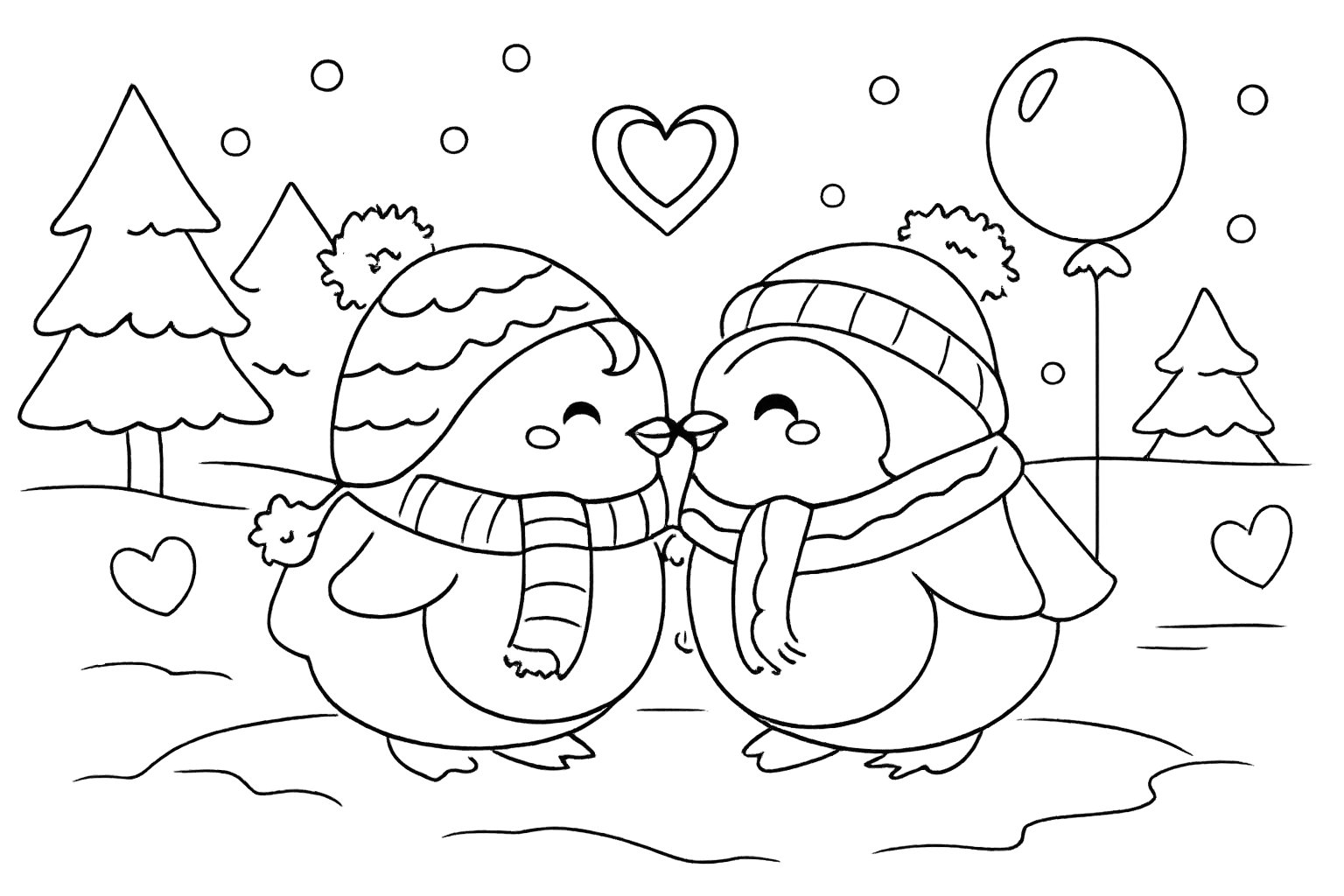 Para zakochanych pingwinów