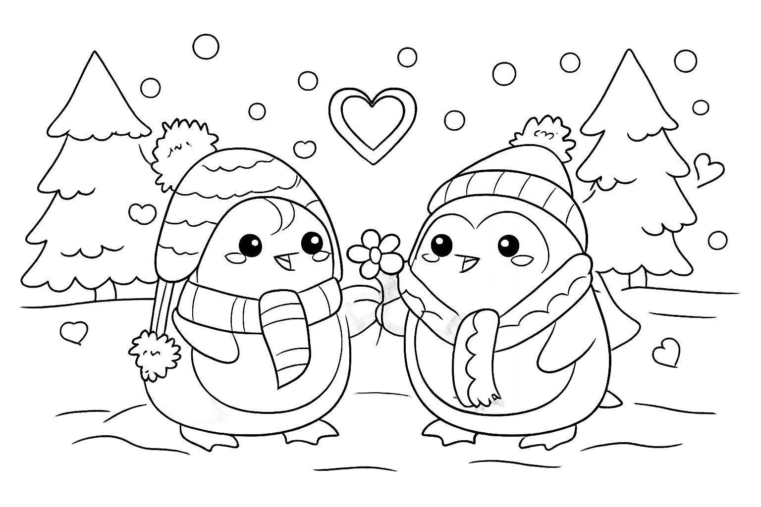 Para zakochanych pingwinów