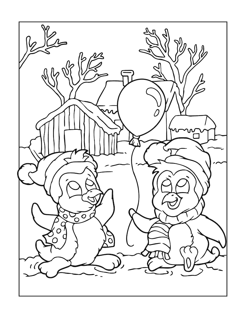 Pinguïns in de sneeuw