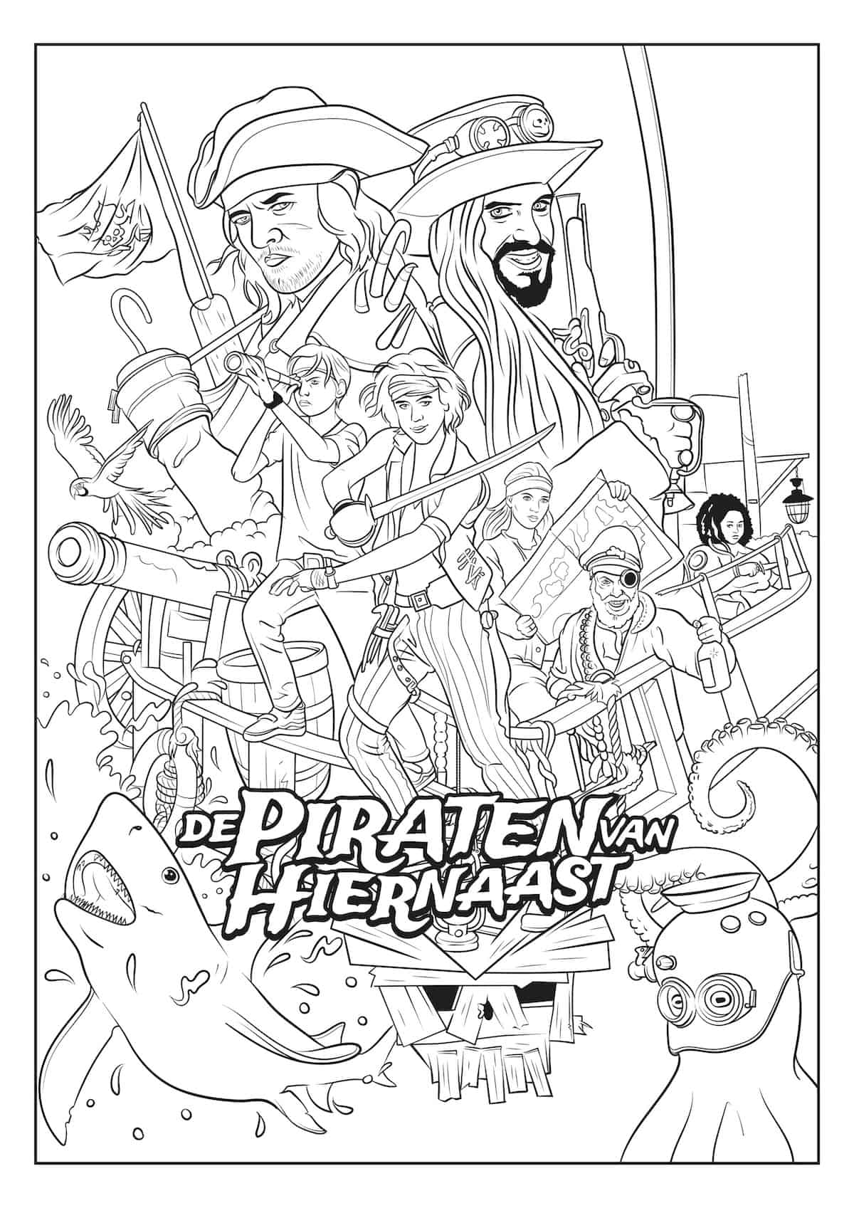 Coloriage - Pirates du film Next Door