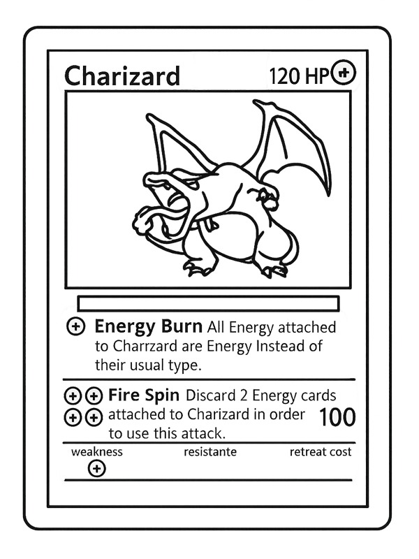 Pokemon kart Bezcieniowy Charizard