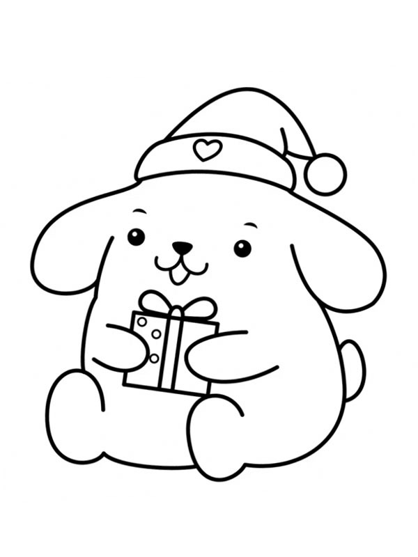 Pompompurin con cappello da Babbo Natale