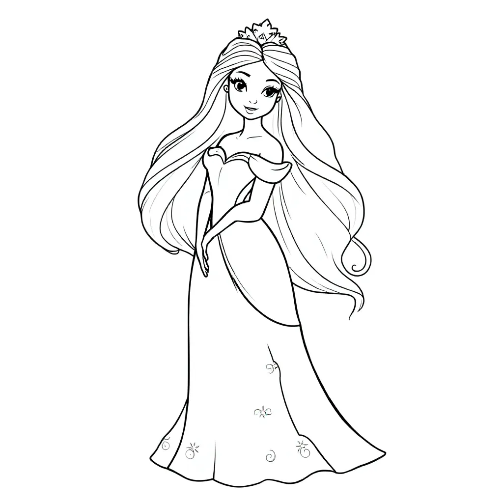 Beautiful princess with Long Hair