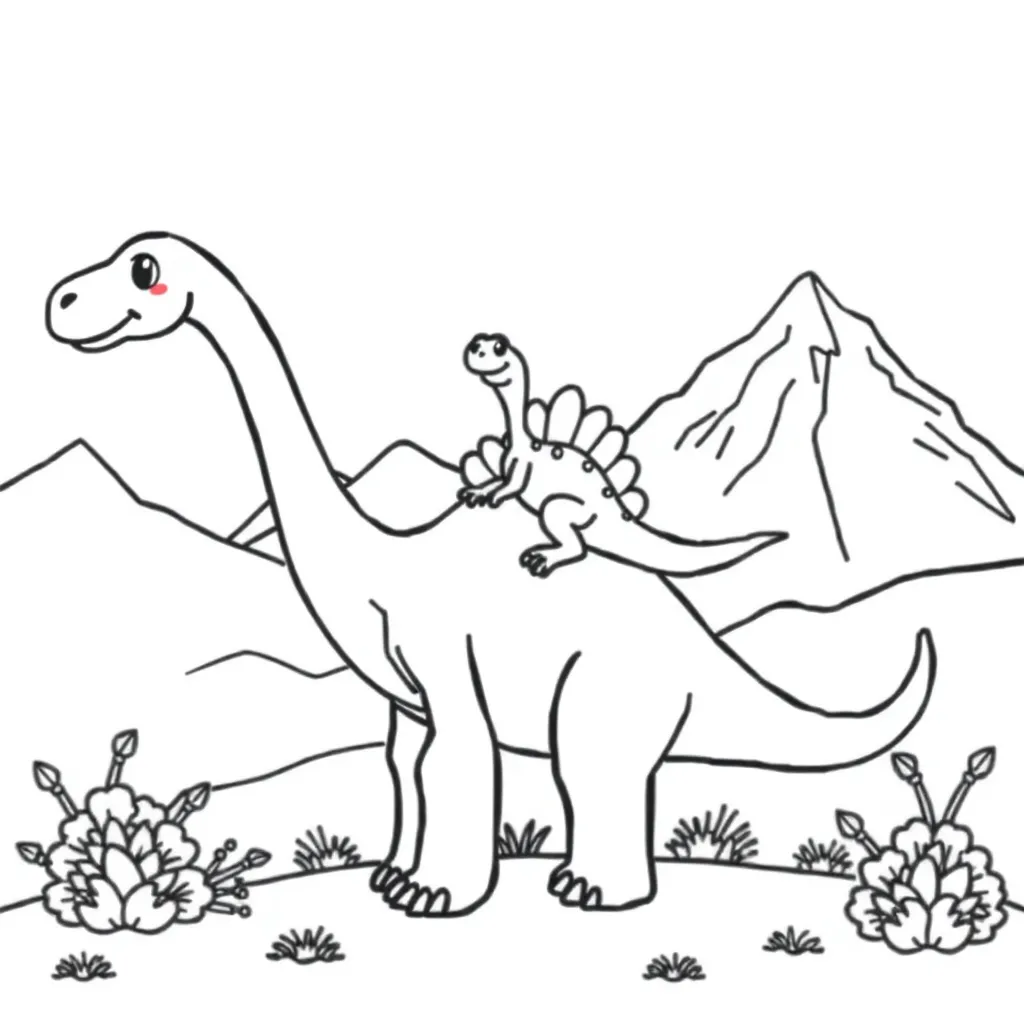 Prähistorisches Dinosaurier-Cartoon-Abenteuer pädagogisch