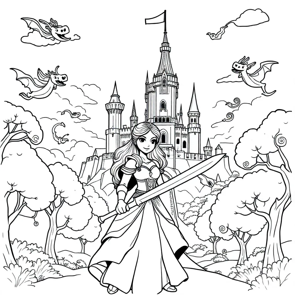 Prinses Met Kasteel In Gevecht