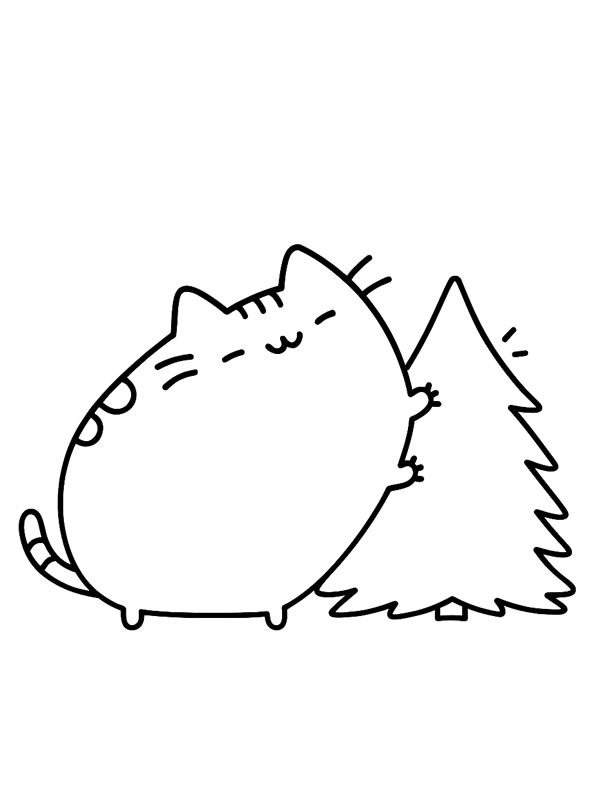 Pusheen all'albero di Natale