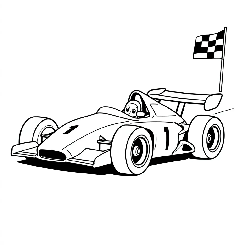 Rennwagen auf Rennstrecke