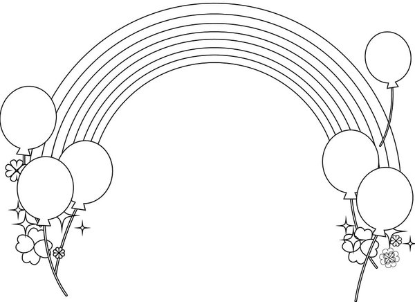 Regnbue med balloner