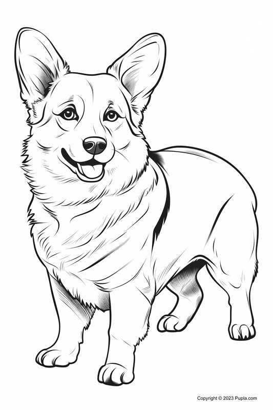 Realistinen Walesin Corgi Pembroke