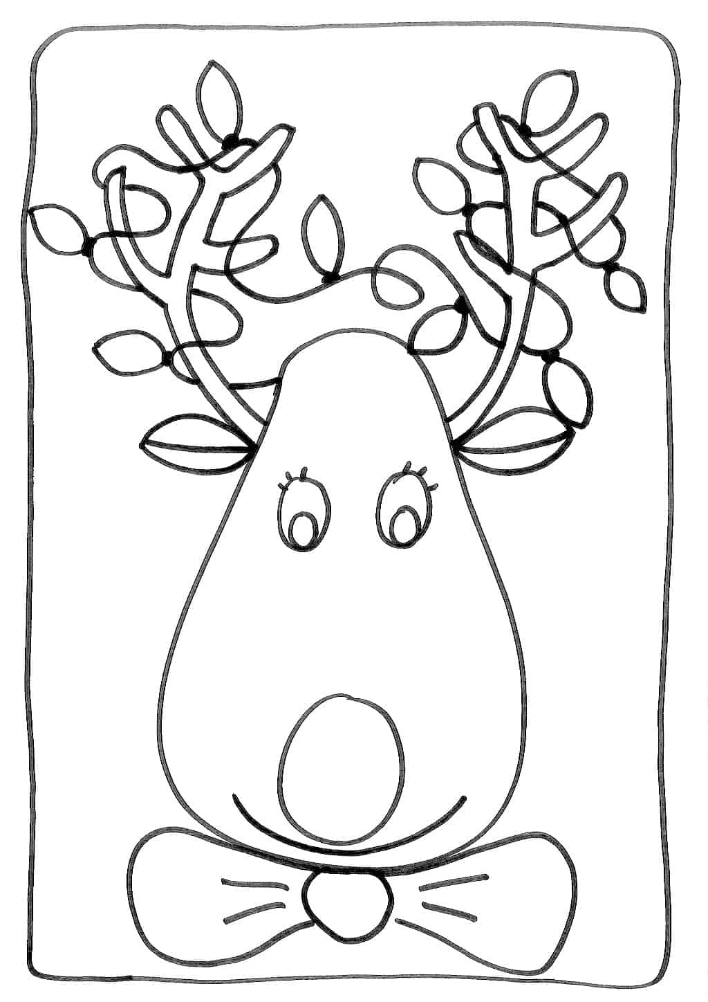 Renna con luci di Natale