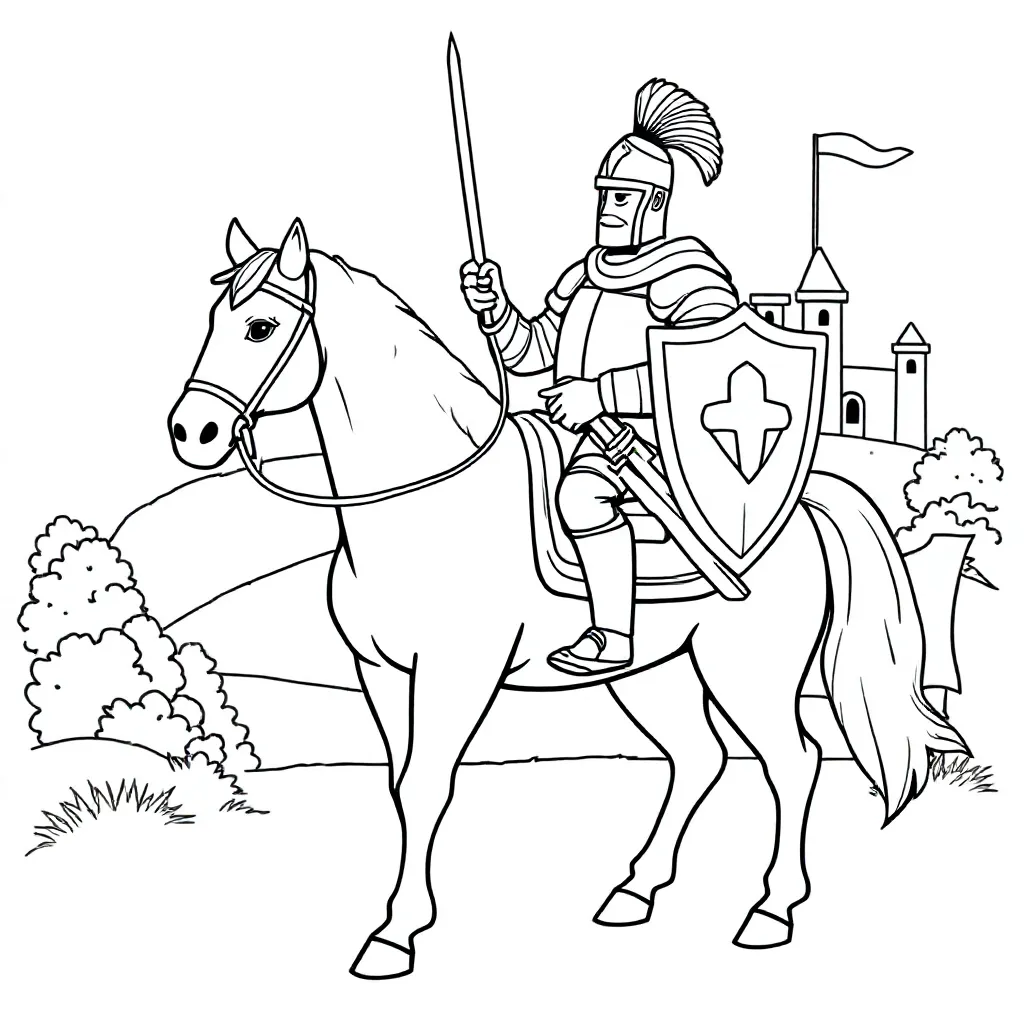 Knight on a white horse