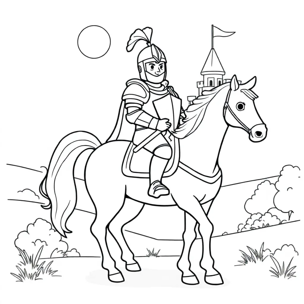 Knight on a white horse