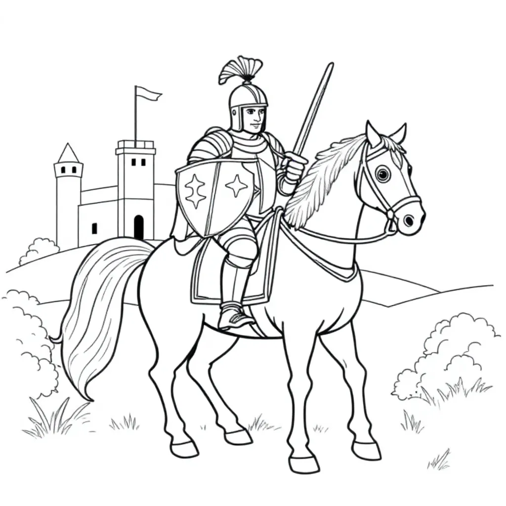 Knight on a white horse