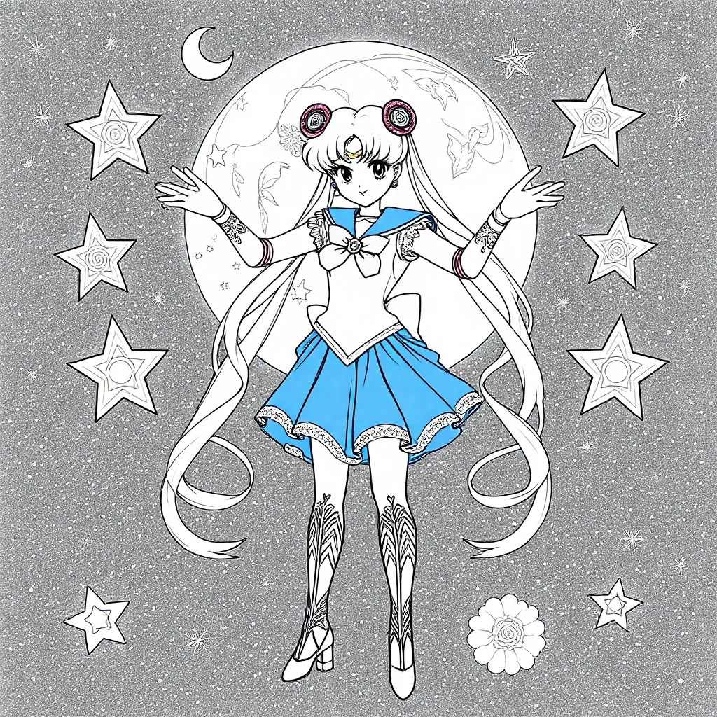 Sailor Moon senza colori