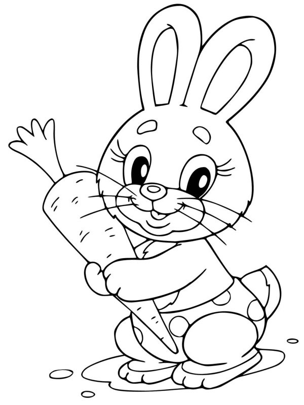 Sød kanin med gulerod