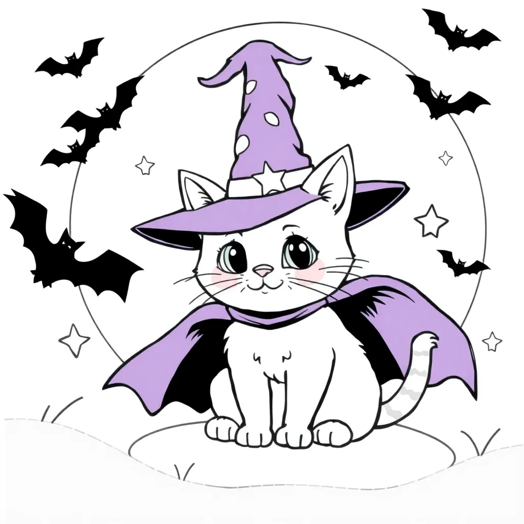 Cute cat Halloween Witch Costume Enchanting Creative