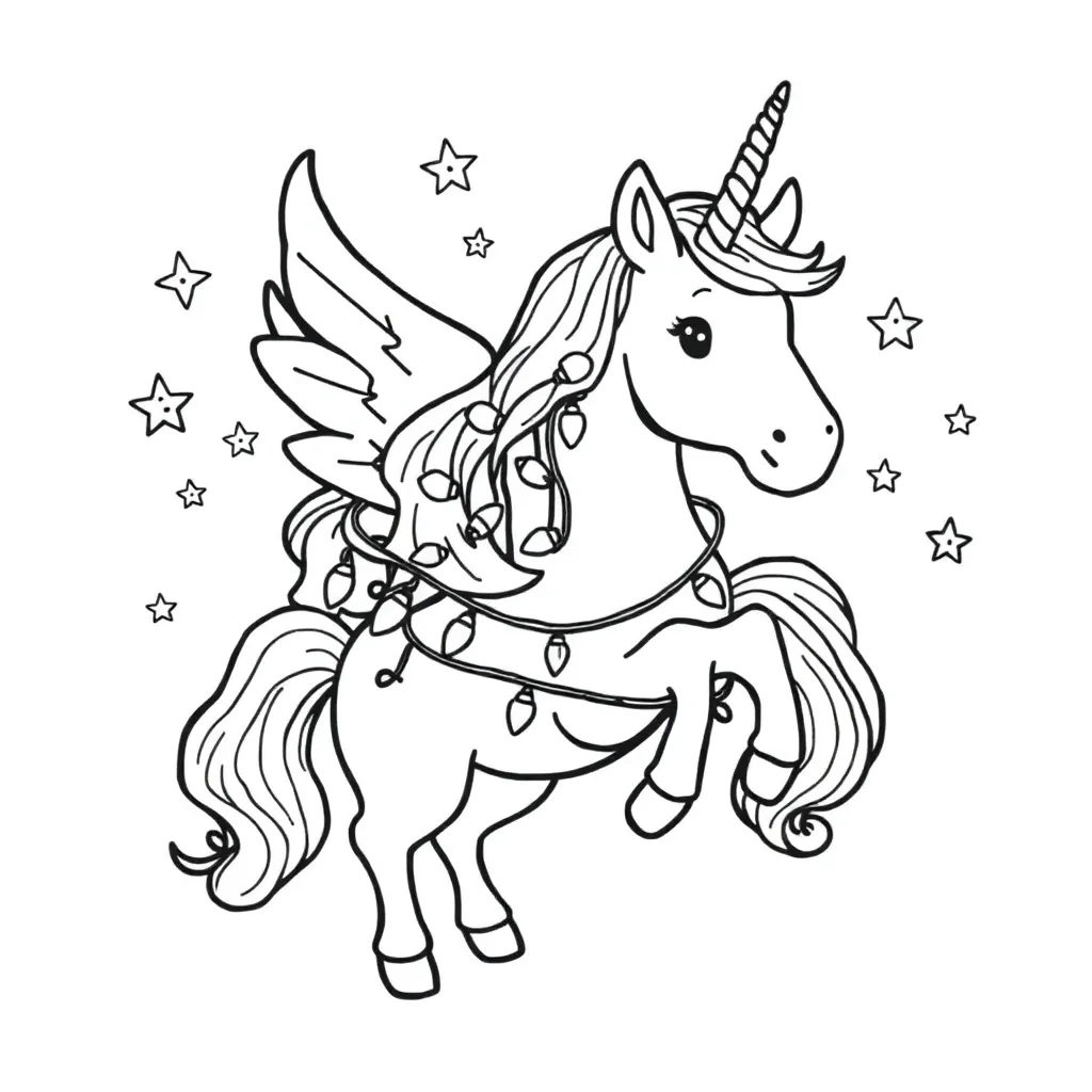 Schattige Kerst Eenhoorn