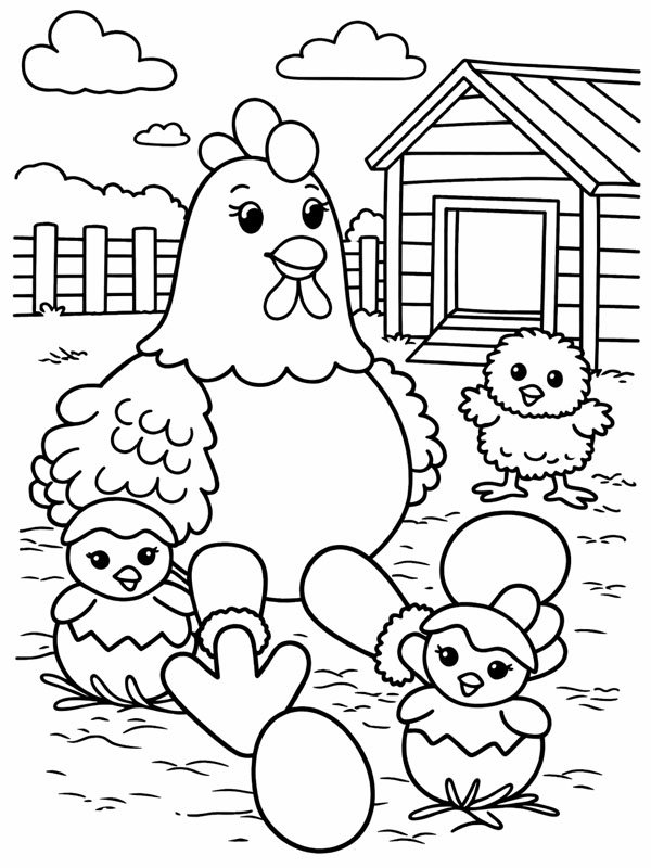 Słodki kurczak z pisklętami