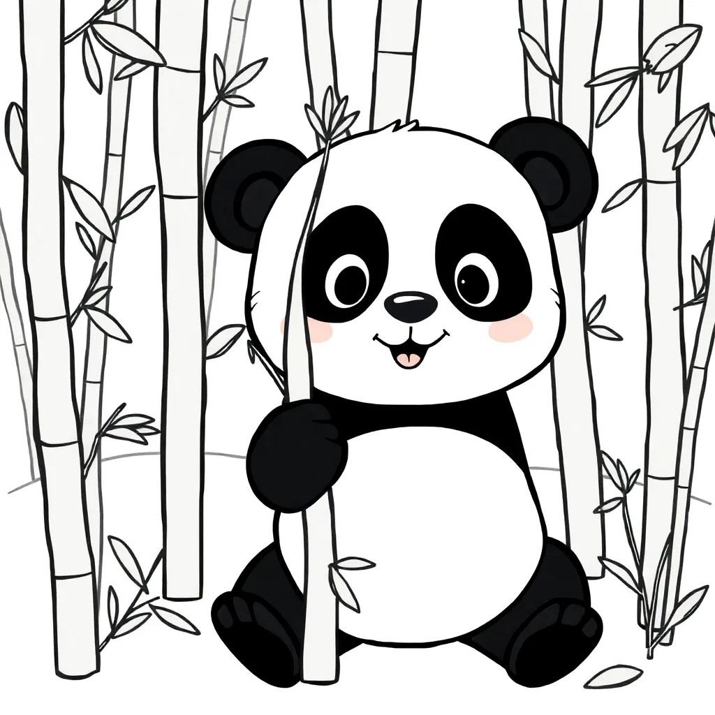Schattige Panda Speelse Dieren Knuffelbaar Zwart Wit