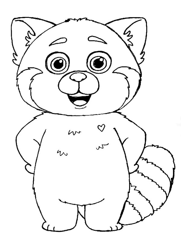 Śliczna czerwona panda Mei Lee