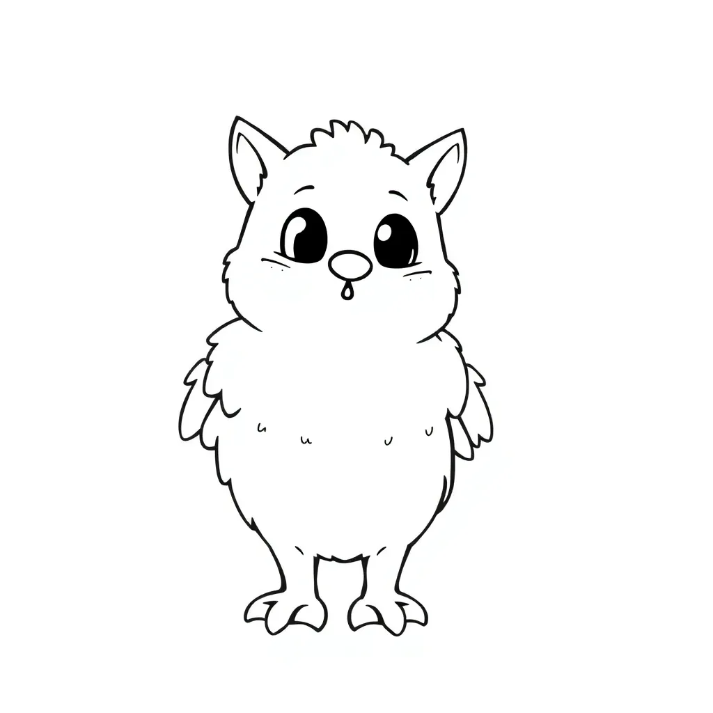 Sød tegning barnlig munter kreativ