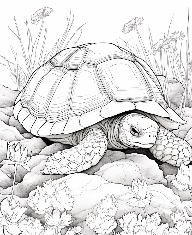 Turtle on the water's edge