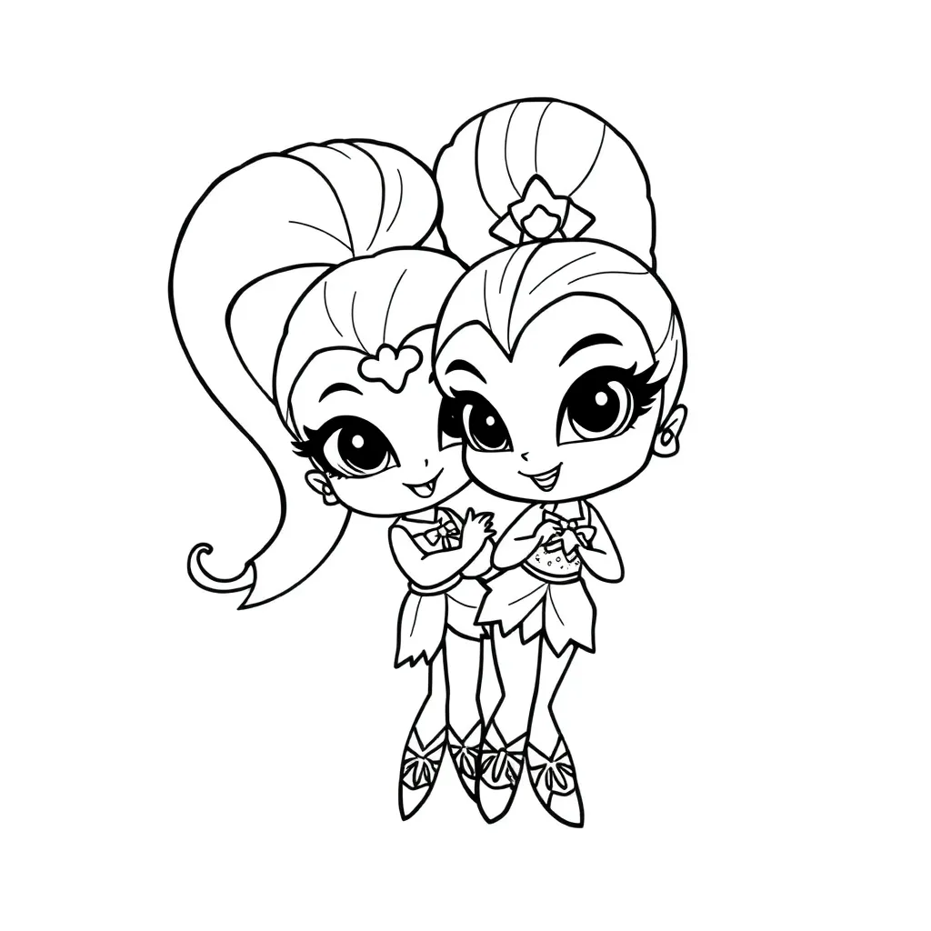 Shimmer Shine Magical Girls Cartoon-Abenteuer