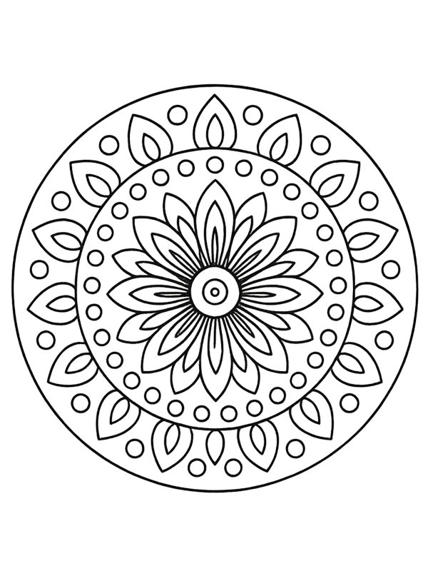 Enkel blomstermandala