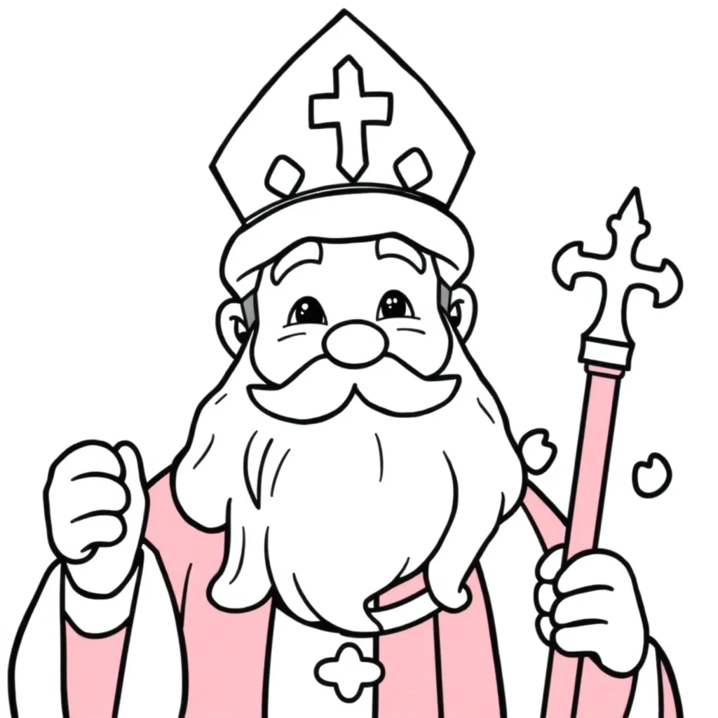 Sinterklaas Bisschopskledij Cartoonesk Christelijk Feestdagen