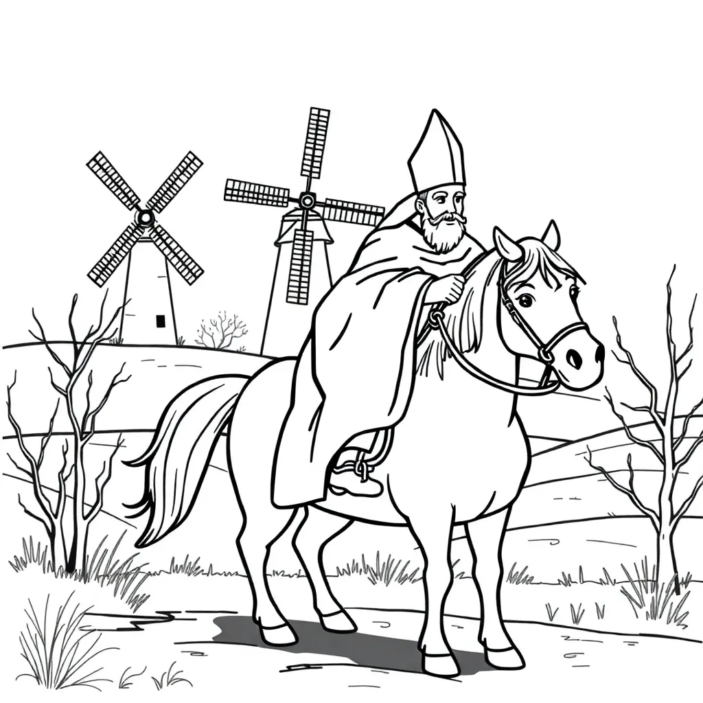 Sinterklaas Feestdagen Nederlands Paard Windmolen