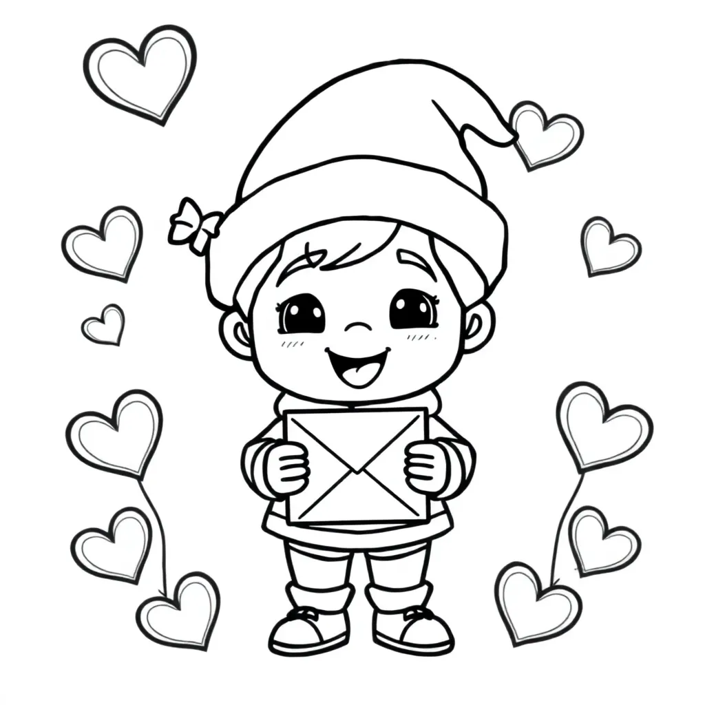 Sinterklaasjournaal Hartjes Brief Mijter Cartoonachtig