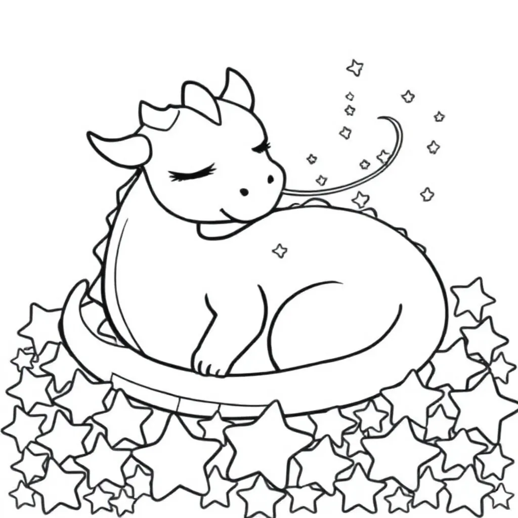 Sovende Drage Med Mælkevejsmåner Som Knurhår På Stjerneseng