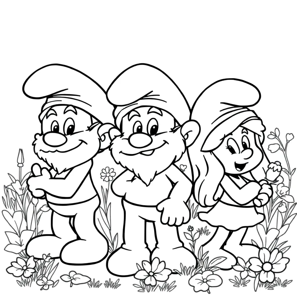 Smurffit sarjakuvaseikkailu, luova lasten piirustus