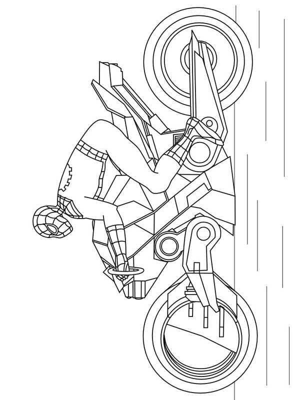 Spiderman sul motore