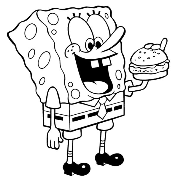 Svampebob spiser burger