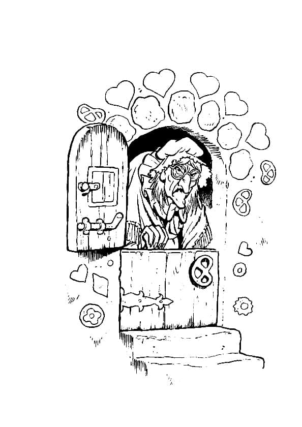 Anteprima dell'ultima pagina da colorare nel tema /albero delle fiabe /allegato/hansel e gretel efteling tipo 7 migliori immagini efteling su pinterest/