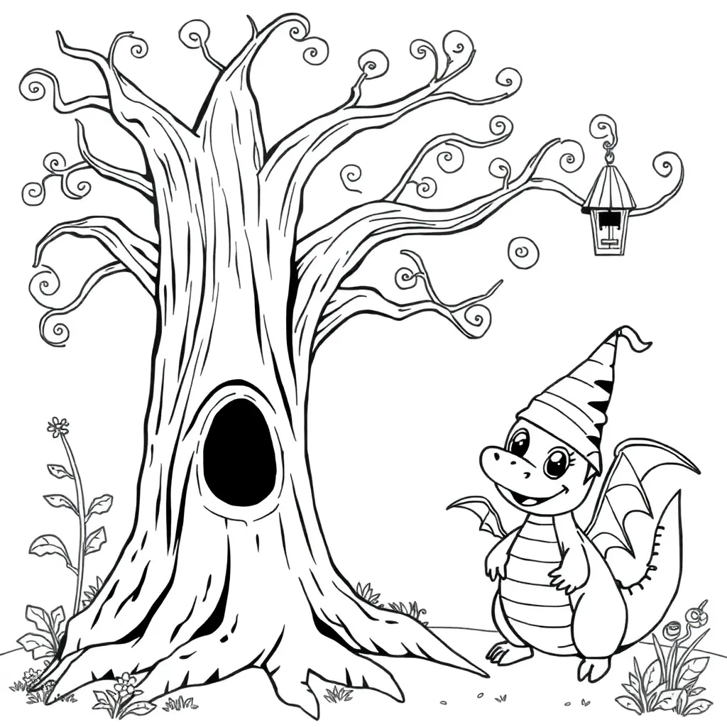 Cuento de hadas Árbol Fantasía Mágico Infantil Arte Aventuras