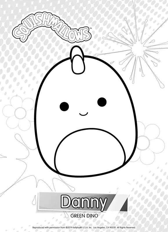 Squishmallows Danny Green Dino