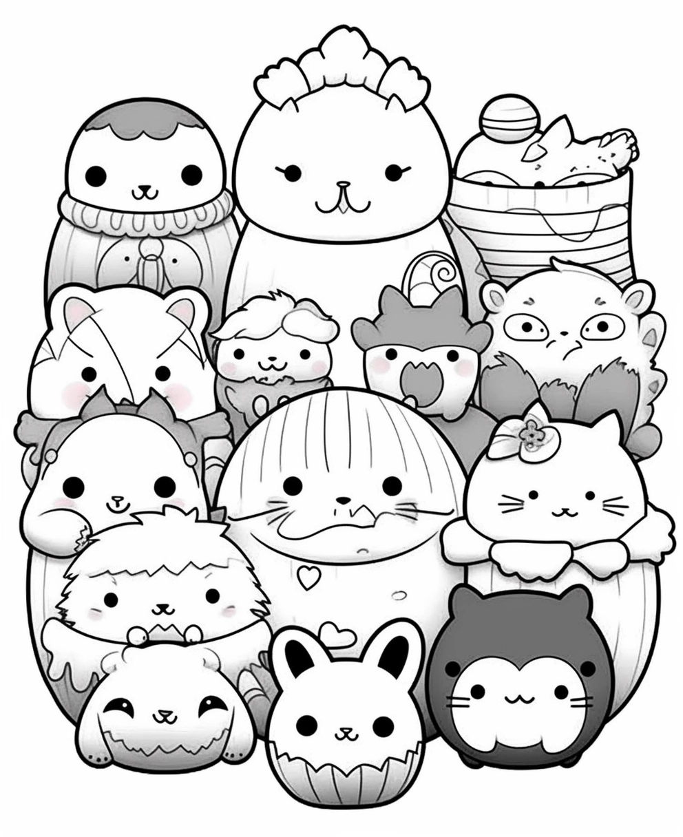 Kolorowanie squishmallows