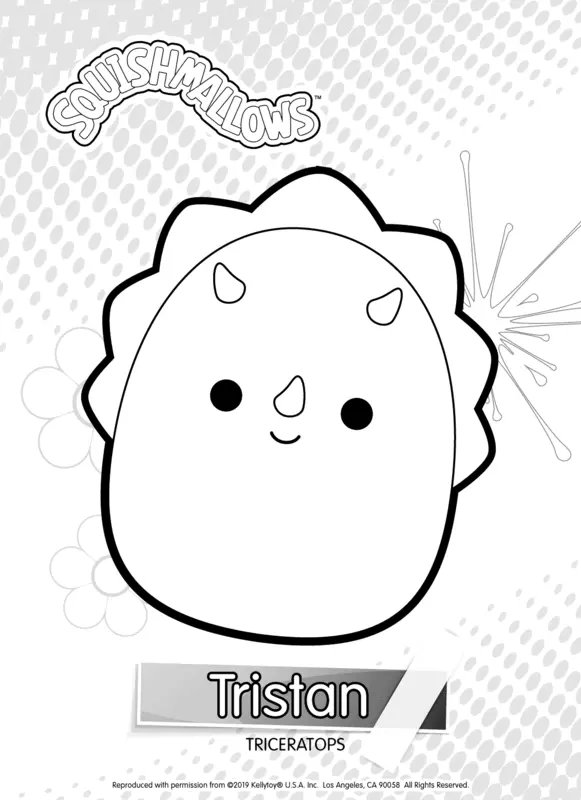 Squishmallows Tristan Triceratops