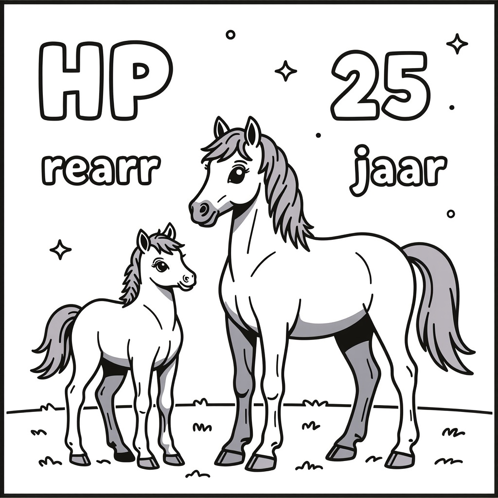 Rearing mare dirty with mother