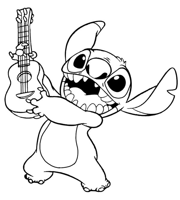 Stitch Playing Guitar