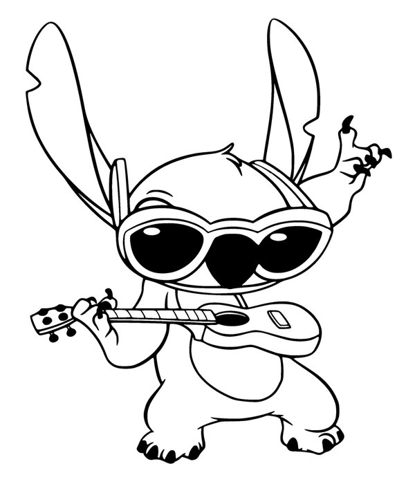 Stitch Playing Guitar Sunglasses