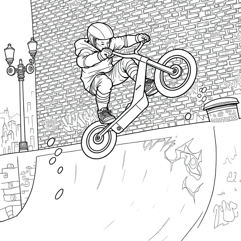 Stunt scooter skøjteløb