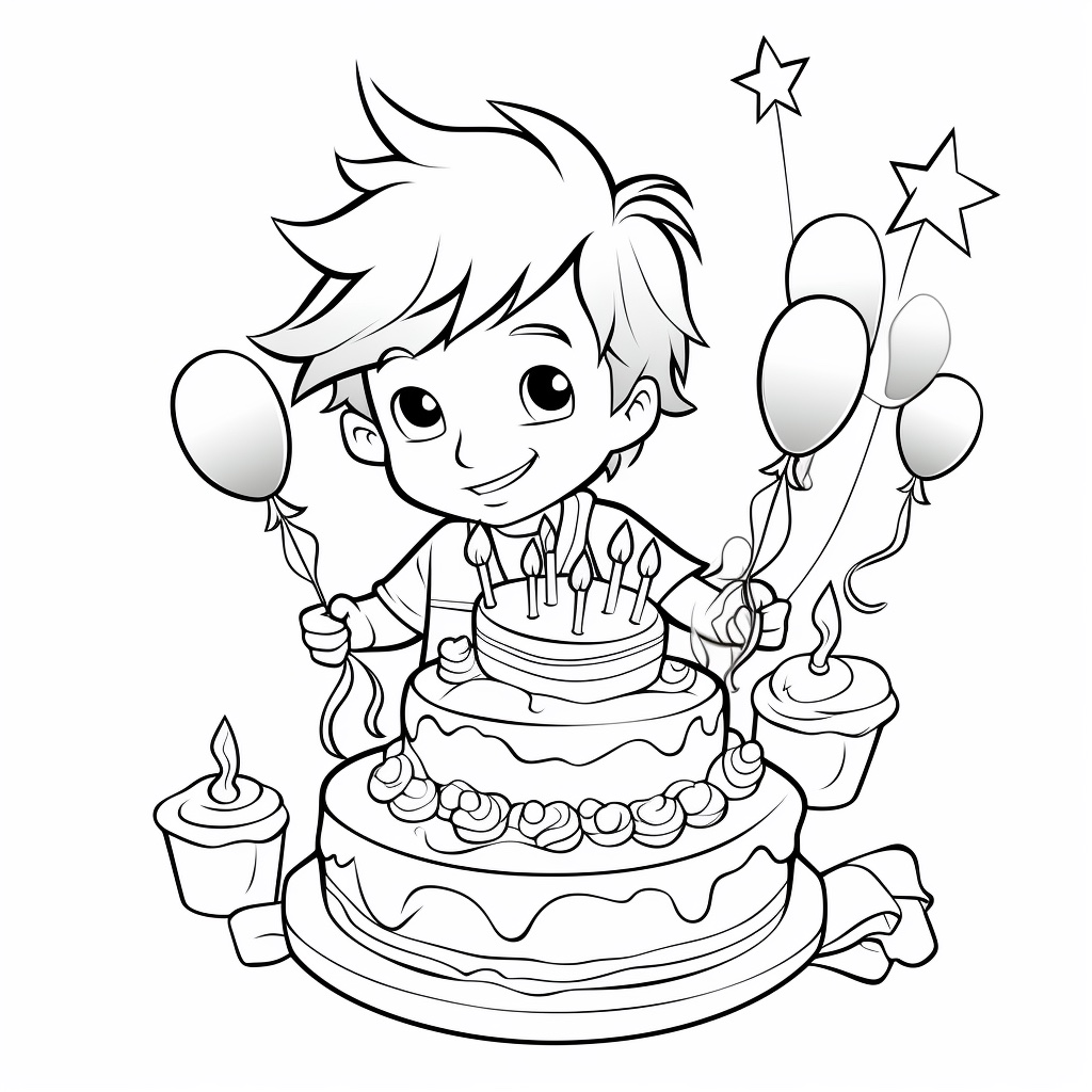 Cake and balloons