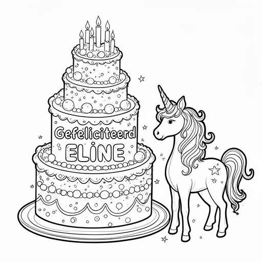 Cake with a unicorn on it