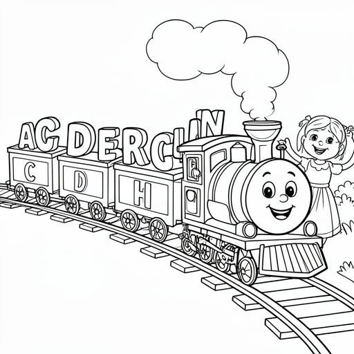 Tegn alfabetet og navnet Rabia under det