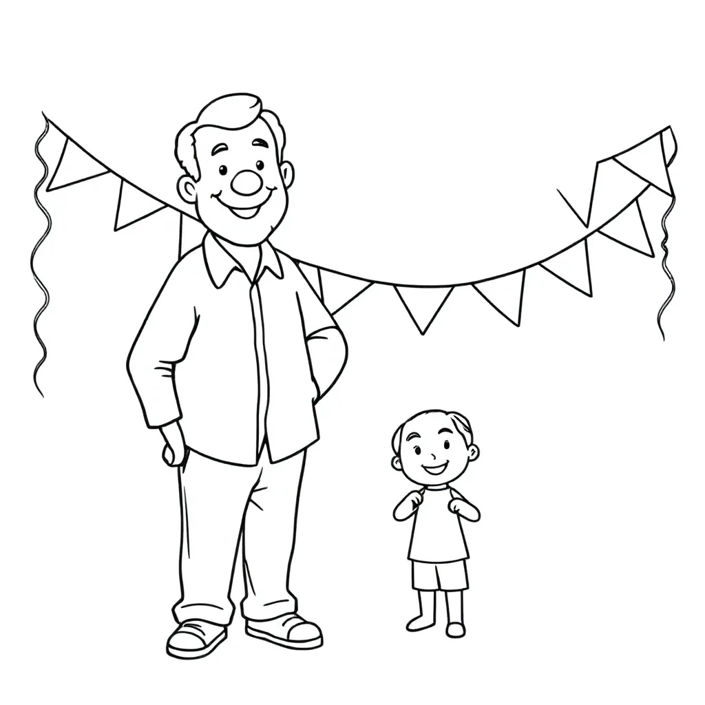 Banderoles de grand-père et de petit-enfant de tracteur