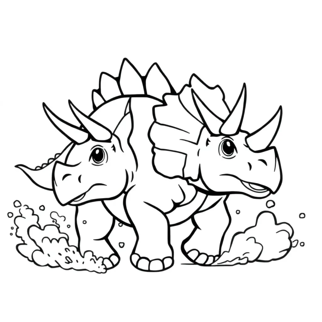 Triceratops Prehistory dinosaur Educational Cartoon