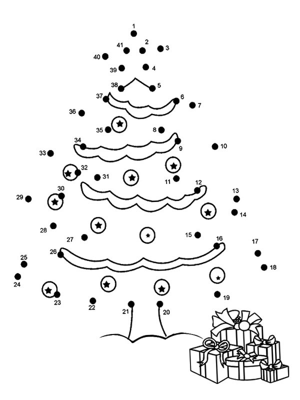 Unisci i punti dell'albero di Natale